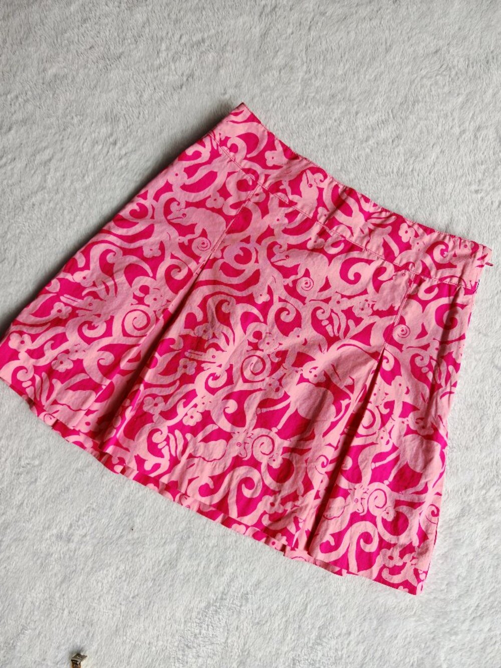 Lilly Pulitzer Girls Pink Print Mini Skirt Size 8 Preppy Summer Aesthetic XS Pet - Picture 4 of 9